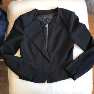 BCBGMAXAZRIA “Edward” black moto jacket